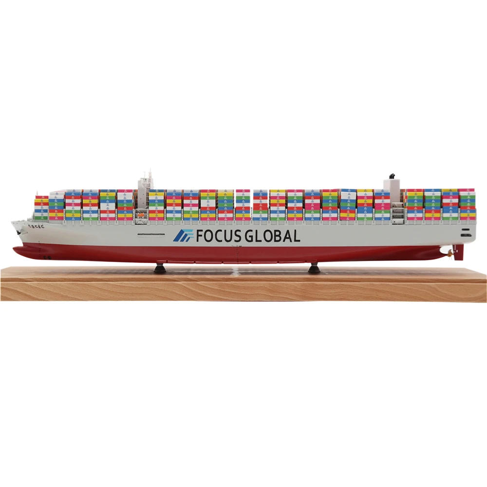 【L】O.A.S Customized 1:888 Scale Shipping Model 45cm Factory Container Ship for Promotional & Business Gifts