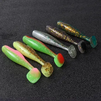 Cheery Wholesale Price 6pcs/Set Soft Artificial Silicone Material 8cm 4.8g Tail Soft Plastics Fishing Lures Jig Soft Baits Baits – Soft Lure – view 3