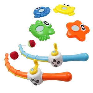 Best Selling Interactive Plastic Fishing Rod Toy for Kids Educational Toy with Sound and Light Effects