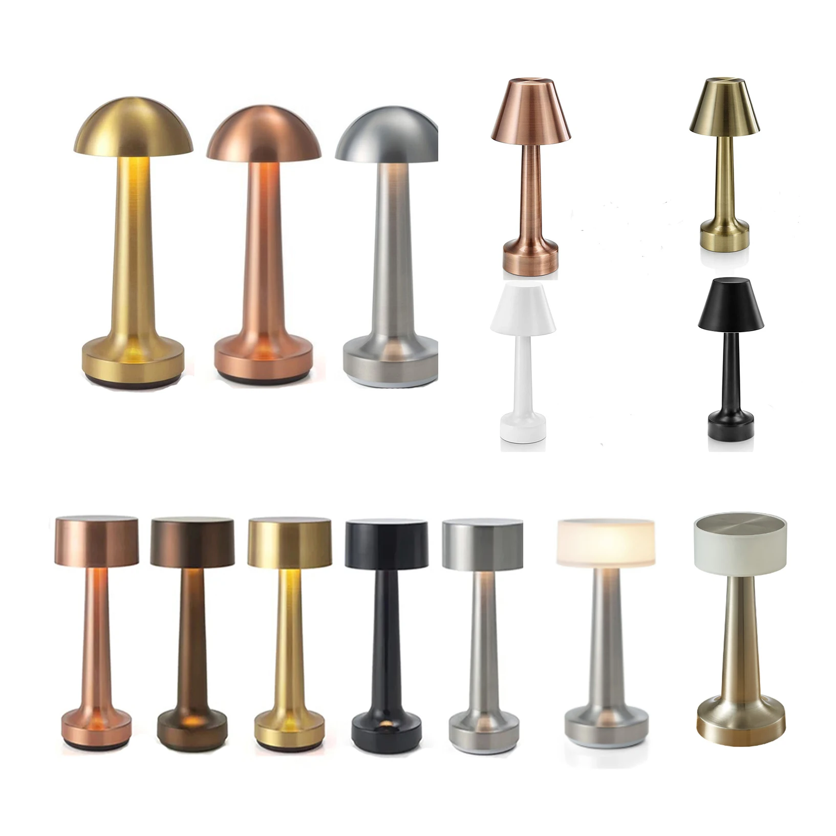 Touch Control Dimmable Bedside Table Lamp USB Port Fabric Shade LED Bulb Simple Design Aluminum Body for Home Office Living Room
