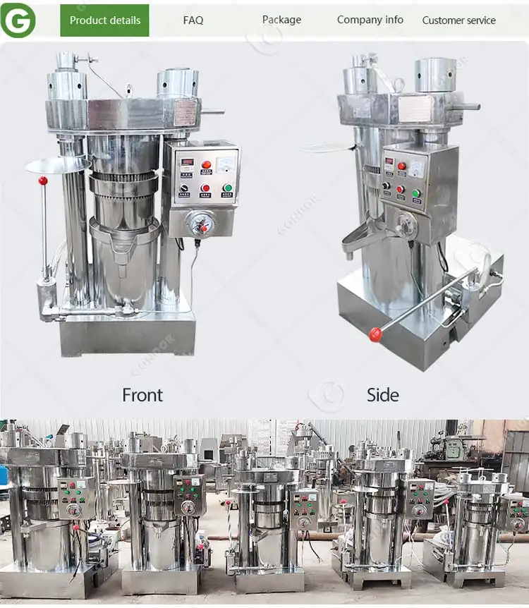 Ground Nut Pressing Walnut Press Presse a Huile Hydraulique Pumpkin Seed Oil Extraction Machine