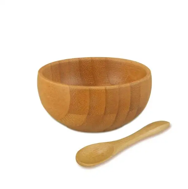 Экологически чистая милая маленькая Косметическая бамбуковая миска для смешивания масла с индивидуальным логотипом ручной работы лица