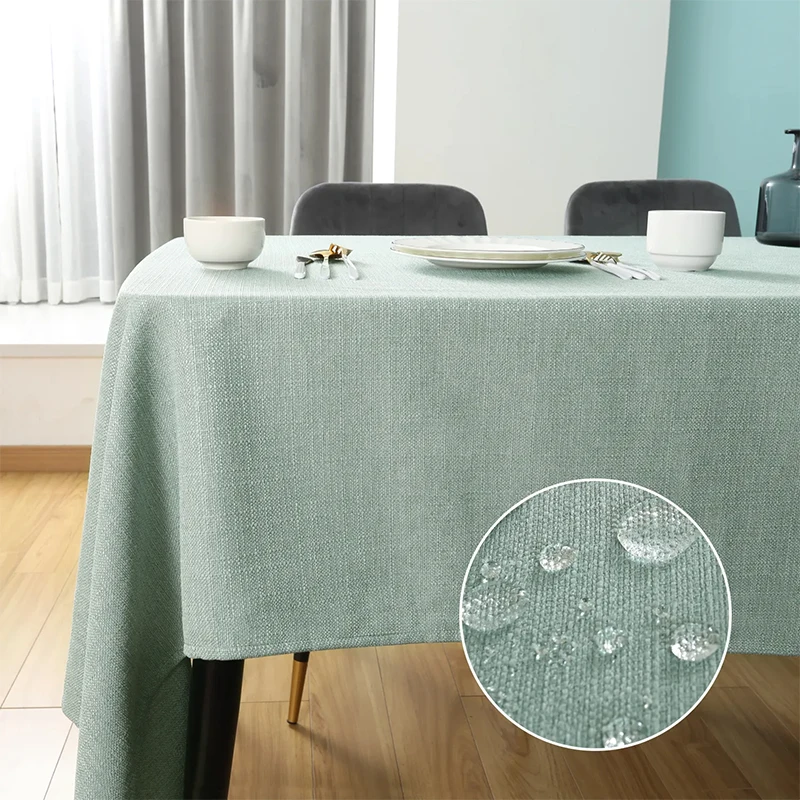 Factory Selling Solid Color Fabric Linen Plain Nordic Modern Rectangular Table Clothes for Weddings Decorations Tablecloths