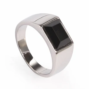 Stainless Steel Custom Natural Agate Tiger Eye Lapis Gemstone Fashion Ring Engagement Mens Wedding Bands