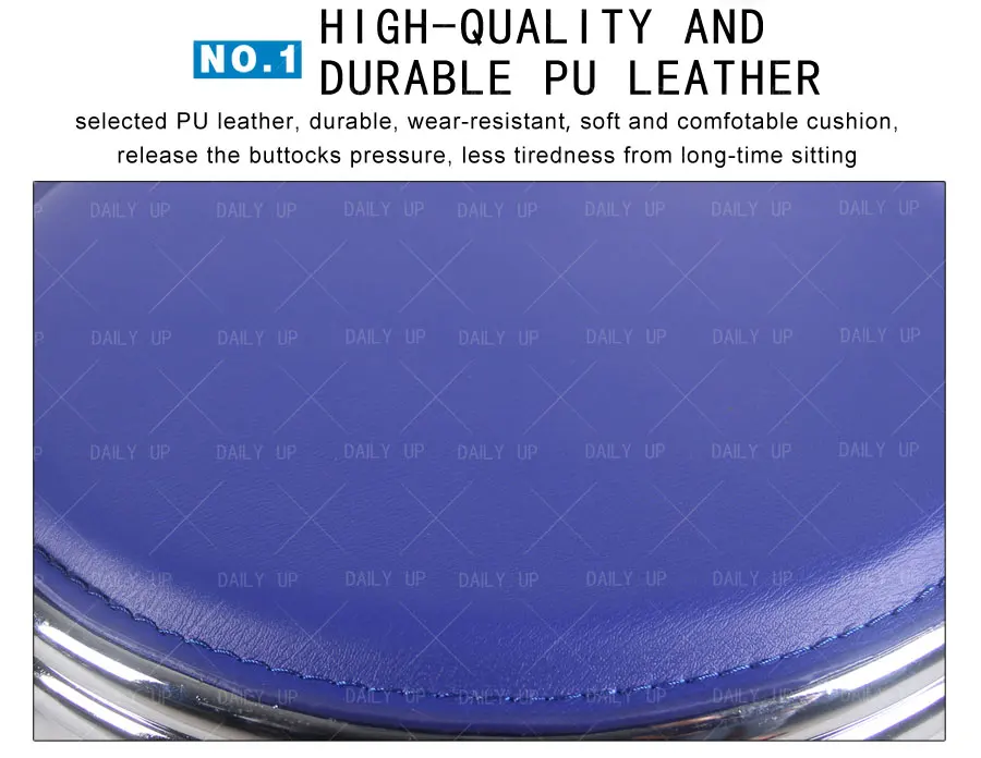 Adjustable Laboratory Stool With Footrest Swivel Leather Seat Lab Stool Fixed Backless Chair For Hospital Workshop Counter