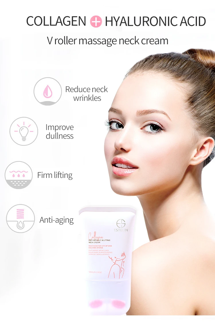 2021 New Coming ESTELIN Anti-Wrinkle V-shaped Roller Massage Neck Cream