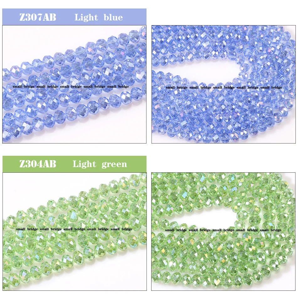 4mm Crystal Loose Beads Faceted Rondelle Glass Bead  with hole for jewelry making and bracelets manufacture