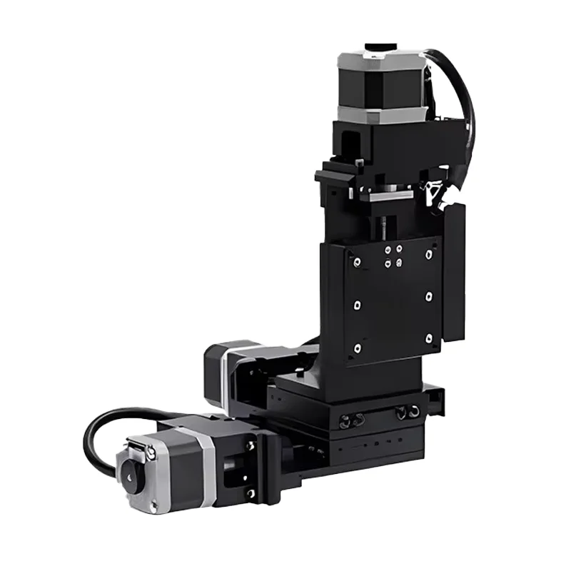 Fed60/40/125 Three-Axis Aluminum Electric Motor Displacement Stage Fine-Tuning Adjustable XYZ Axis Platform Optical Moving Slide