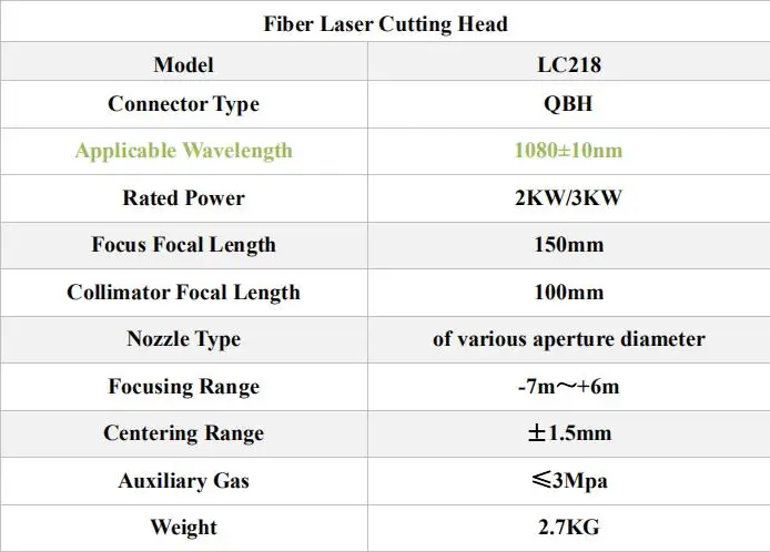 2Kw Ospri LC218 Fiber Laser Cutting Machine Head for Industrial Use ...