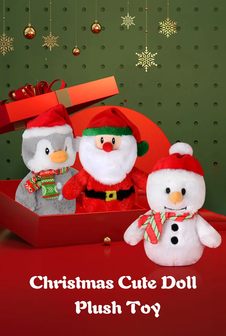 Large Factory Wholesale Custom Christmas Snowman Stuffed Plush Doll