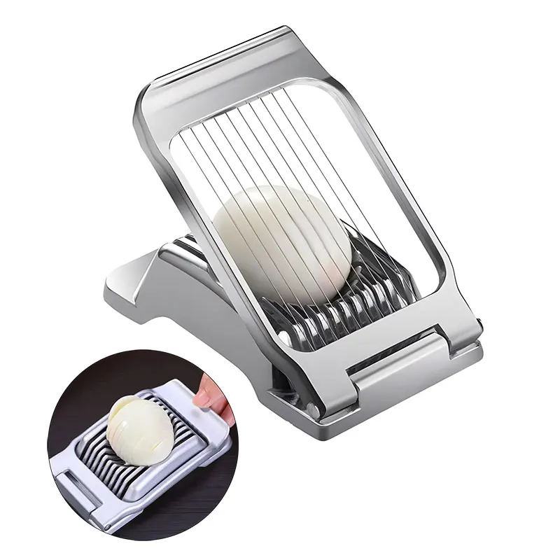 Heavy Duty Stainless Steel Wire Silver Egg Slicer Cutter Aluminum Egg ...