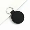 Round keychain-black