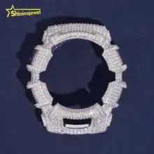 New Arrival Fine Iced Out Custom Jewelry Hip Hop Moissanite Diamond G-2310R Watch Accessory & Part 925 Silver Watch Bezel