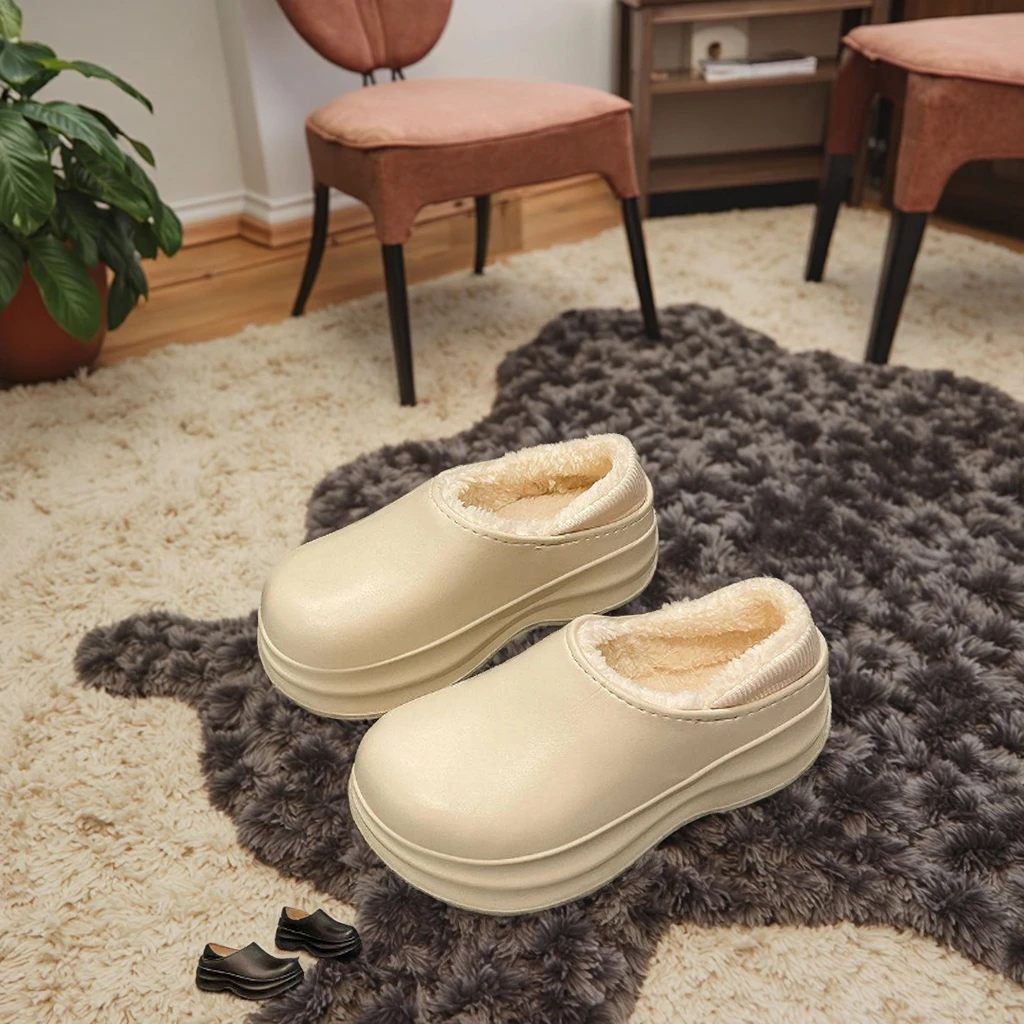 Women's Classic EVA Garden Clogs Soft Plush Cotton Furry Winter for Slippers with Non-Sl aperçu 2