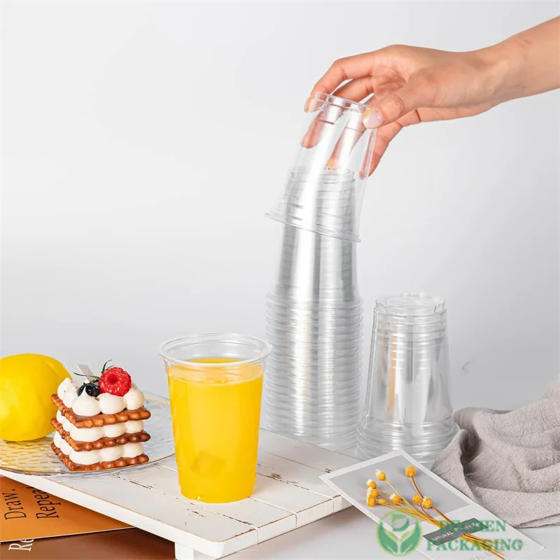 95mm Pet Cup Cups Custom Logo Plastic