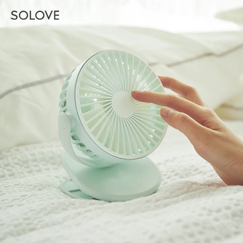 New Clip-On Small Fan Student Dormitory Bed Clip Fan Office Small Desktop Usb Charging Fan Silent