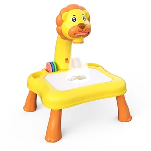 Chengji Projection Drawing Table Lion Cartoon Shape Multi-functional Graffiti Writing Tablet Drawing Toy Set with Light