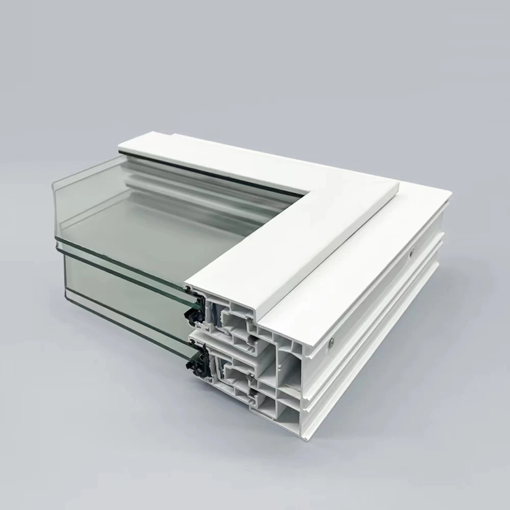 Excellent Quality High pvc window and doors  Security Double Tempered Glass Thermal Break White upvc Sliding Window details