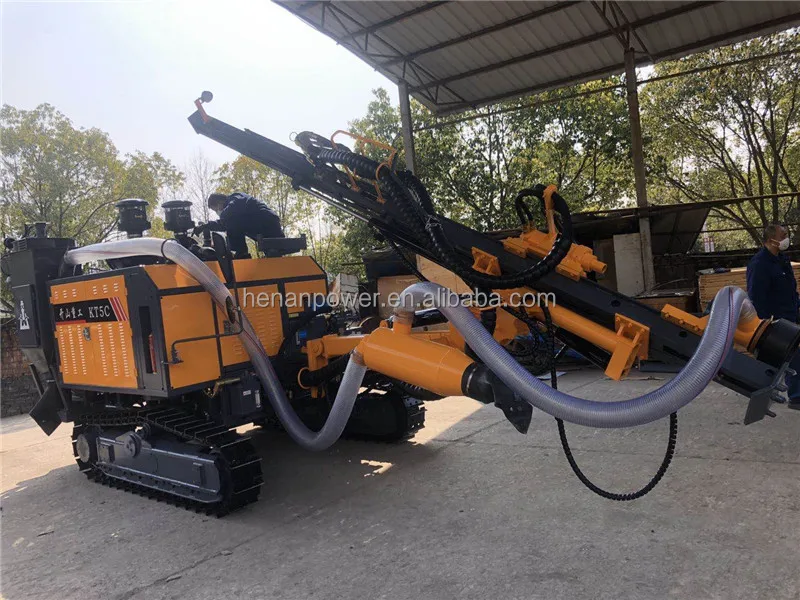 KT5C Integrated 25m Crawler Diesel DTH Blast Hole Mining Drill Rig with Air Compressor