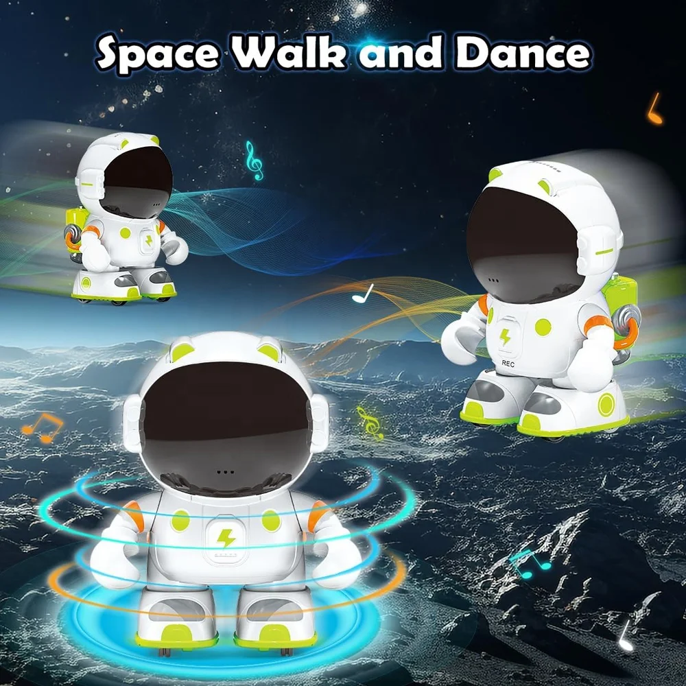 Intelligent Spaceman Robot Toy Kids Dancing Singing Talking Dialogue Voice Control Touch Sensing Smart Toy Robot with LED Lights