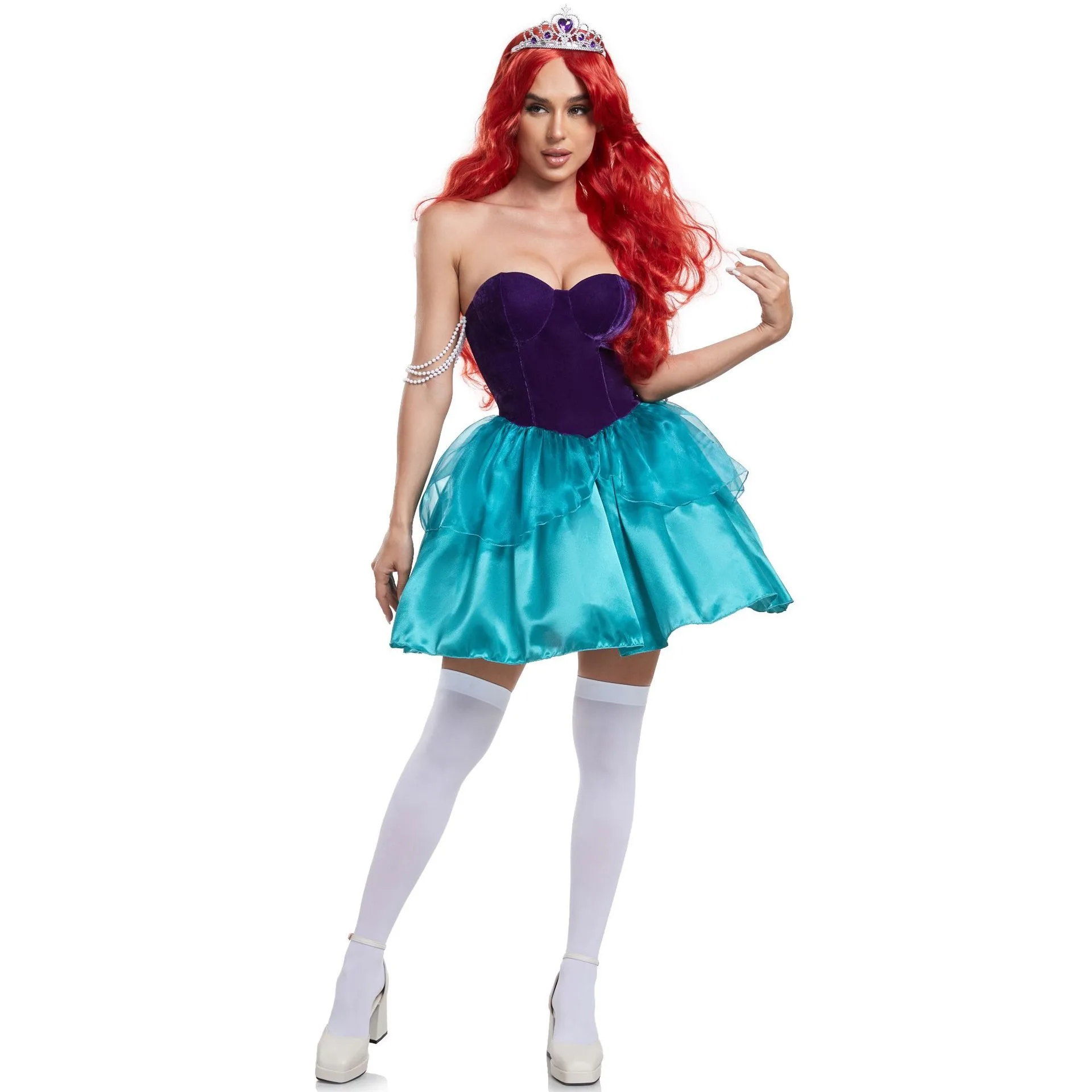 New 2026 Mermaid Princess Dress Ariel Costume Sexy Halloween Party Cosplay Birthday Dress up for Women