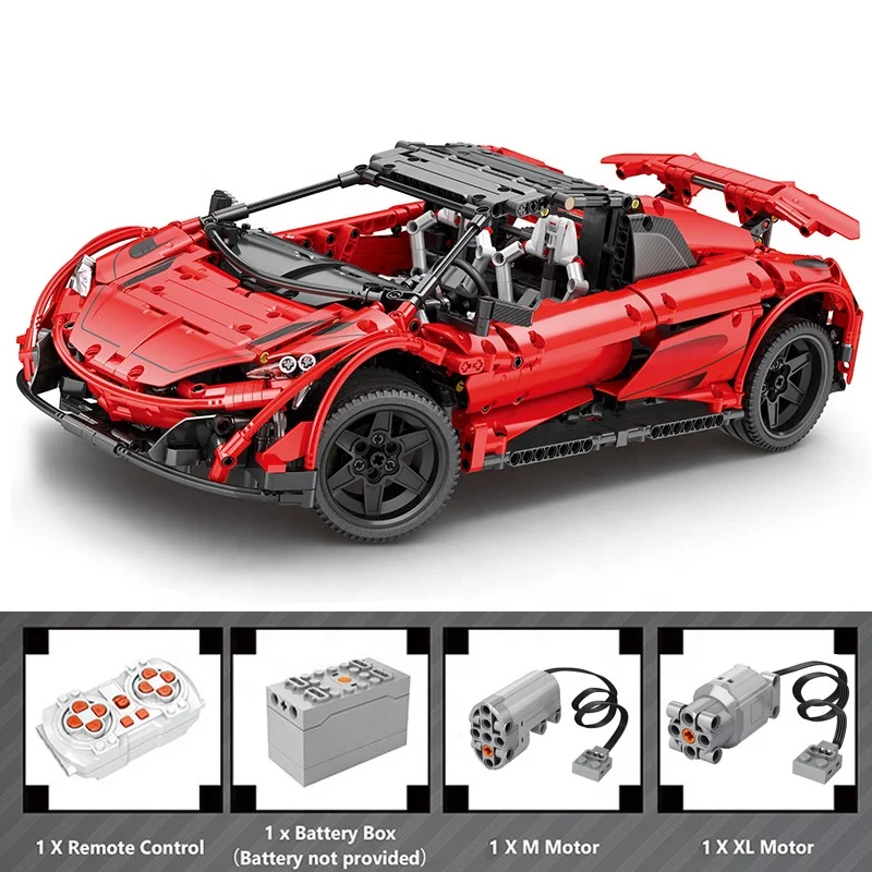 Reobrix 11002 APP Remote Control 675 LT Red Spider Sports Car
