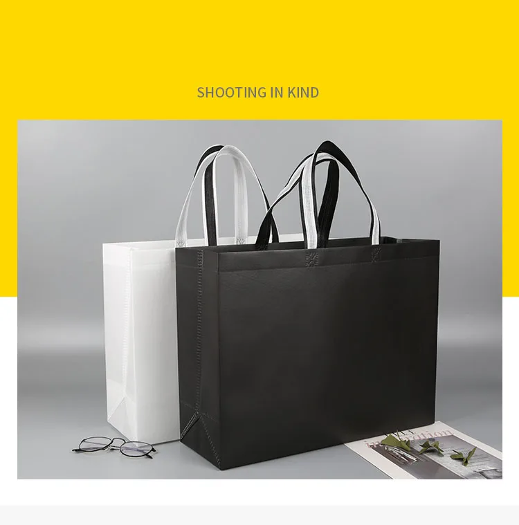 Custom Waterproof Reusable Non Woven Tote Film Shopping Bag