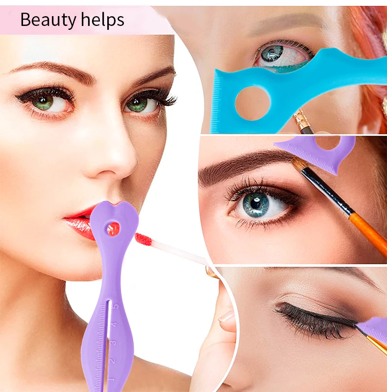Eyeliner Stencil Ruler Reusable Silicone Mascara Guard Tool Eye Makeup