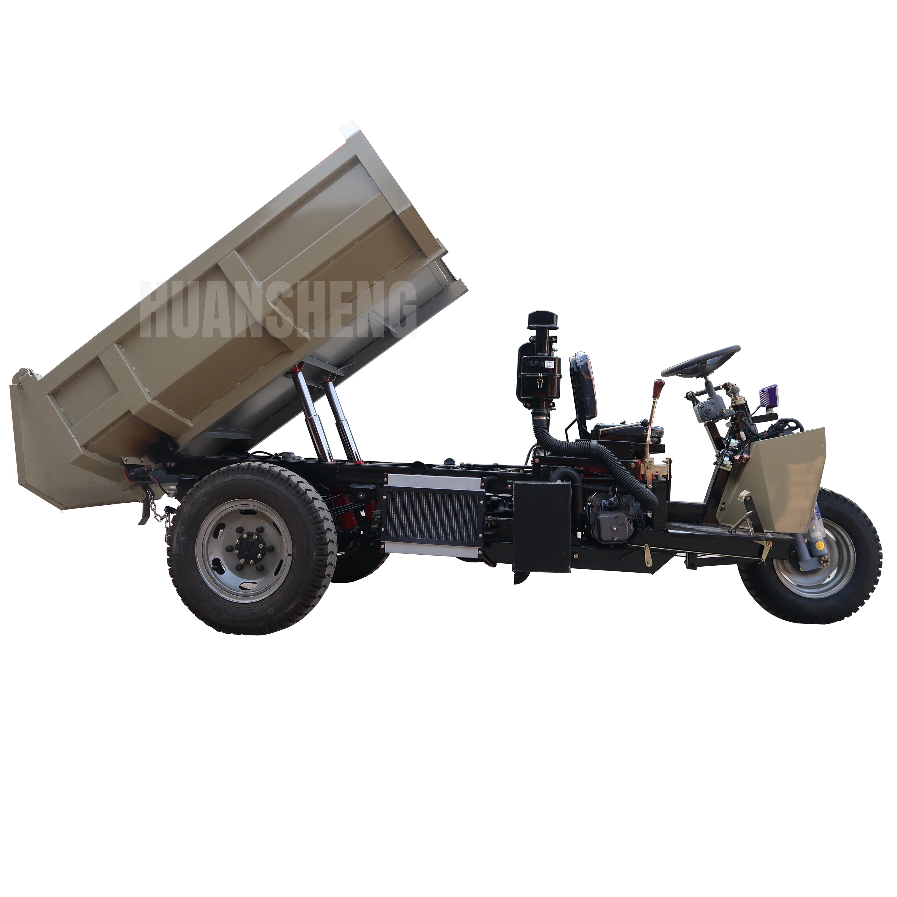 Dumper Mini Triciclo Electrico HuanSheng Toneladas Minería Mini Dumper  Triciclo Dumper De Carga