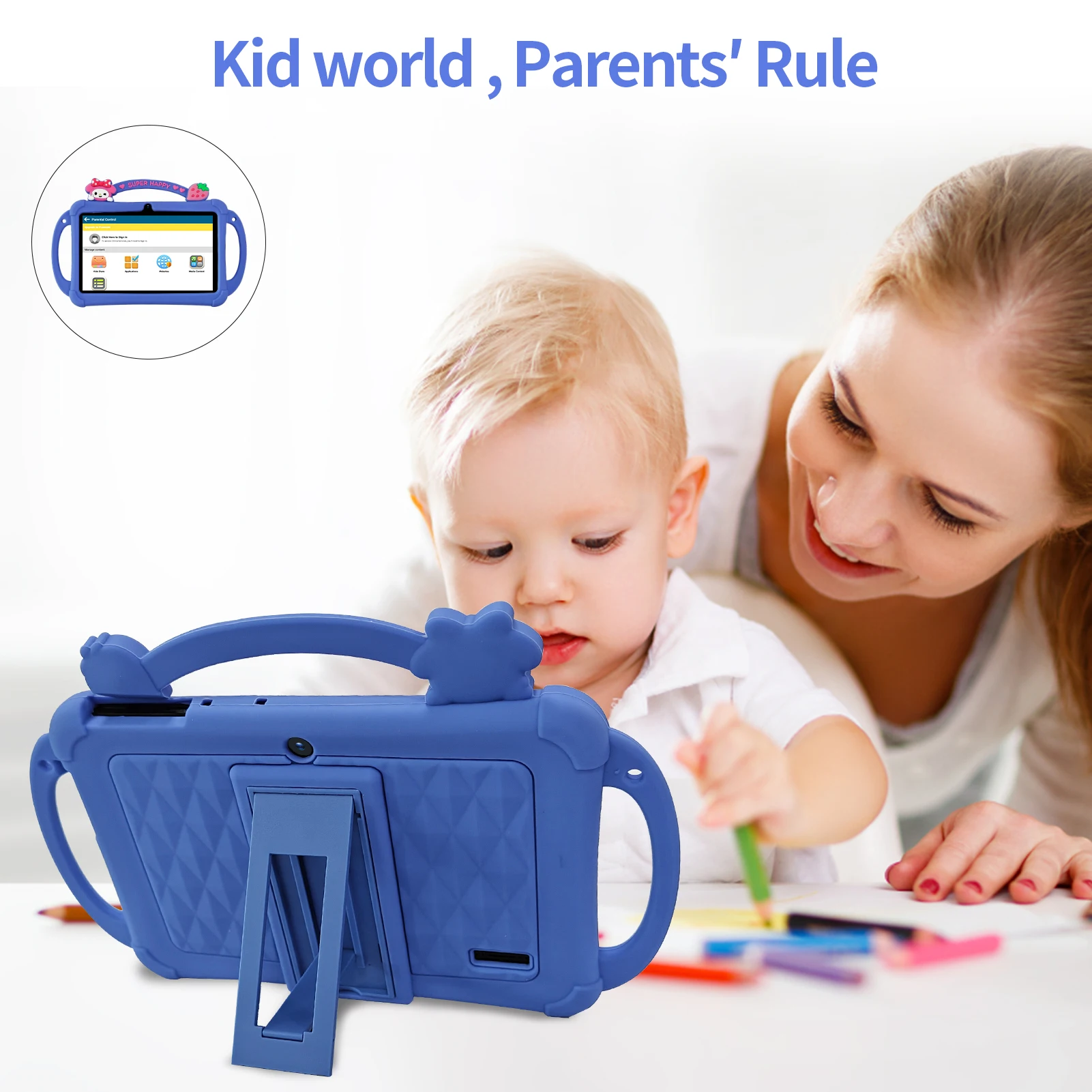 Factory the Cheap Children Tablet Educational Android 4gb Ram+32gb Rom 7 Inch Tablet for Kids With Sim Card Slot