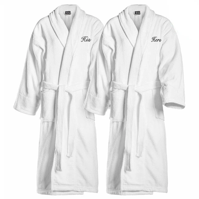 2375 Wholesale Custom Logo 100% Cotton Shawl Collar Hotel Bath Robe Men & Women Velour Bathrobe