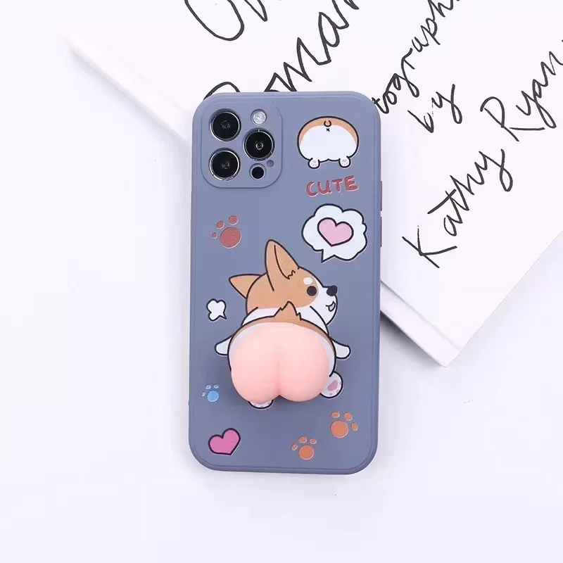 oqpa Capa para iPhone 11 desenho Kawaii fofo divertido design de silicone  capa para meninas meninos