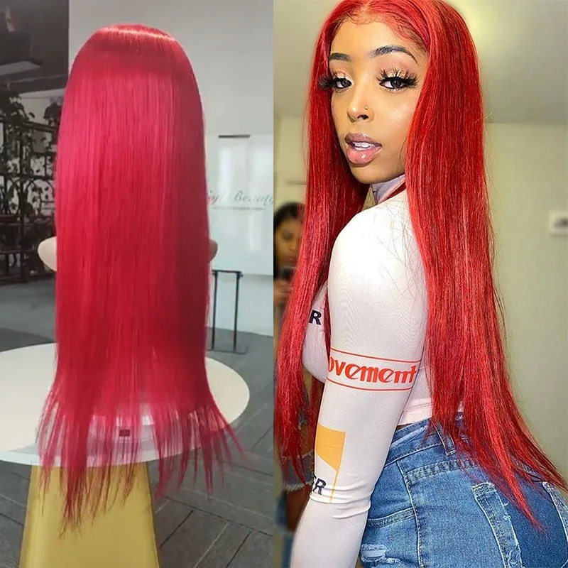 Dark Wine Red Color Frontal Wig Pixie Short Curly Bob 99J Burgundy Raw Indian Virgin Cuticle Aligned Human Hair Lace Front Wigs