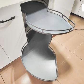 Modern Kitchen Swing Blind Corner Modular Pull-Out Magical Corners Made of Wood