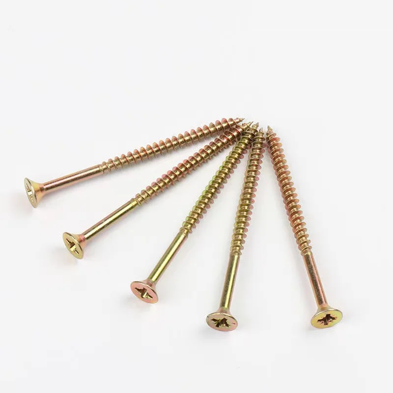 Wholesale Price Yellow Zinc Plated Countersunk Head Mdf Furniture Screw ...