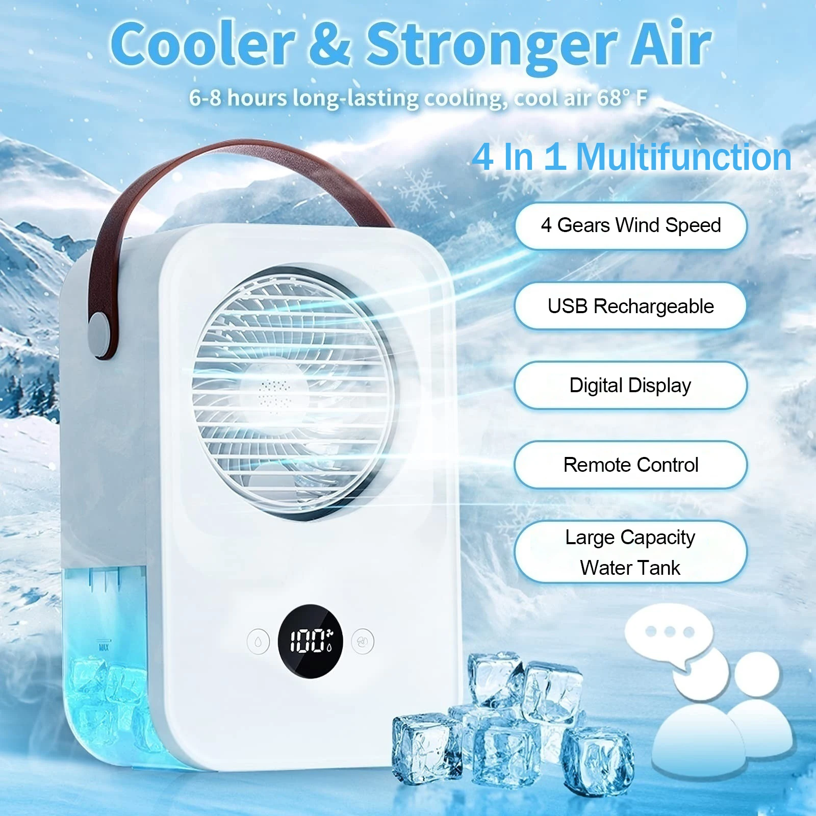 Portable Household USB Charging Ultrasonic Atomization Nano Spray Electric Air Aroma Diffuser With Fragrance Piece Cooler Fan