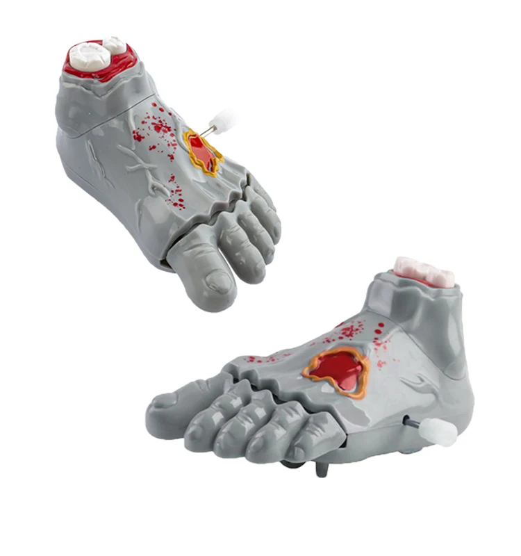 Halloween Chain Action Ghost Feet Cheap Plastic Clockwork Mechanical Wind Up Swing For Kids