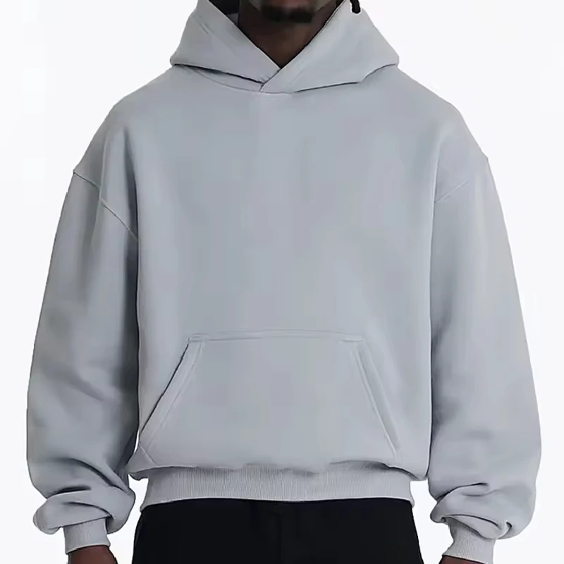 Embroidered Patch Acid Wash Street Wear Custom DTG Printing Rhinestone Men's Heavyweight 100% Cotton Graphic Hoodie