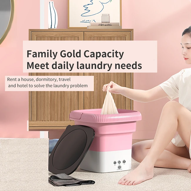 Mini Fully Automatic Portable Washing Machine Front-Loading Electric Manual Power Source aperçu 6