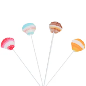Custom Children's Day Fruity-Flavored Hard Candy Shell Shape Lollipop-Styled Gift Snack Boxed for Export