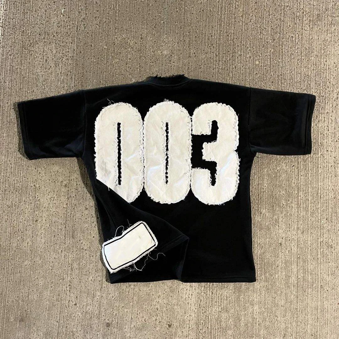 Custom Boxy Cropped Acid Wash Distressed Embroidery Applique Patch Sun Faded Vintage T-shirt for Men