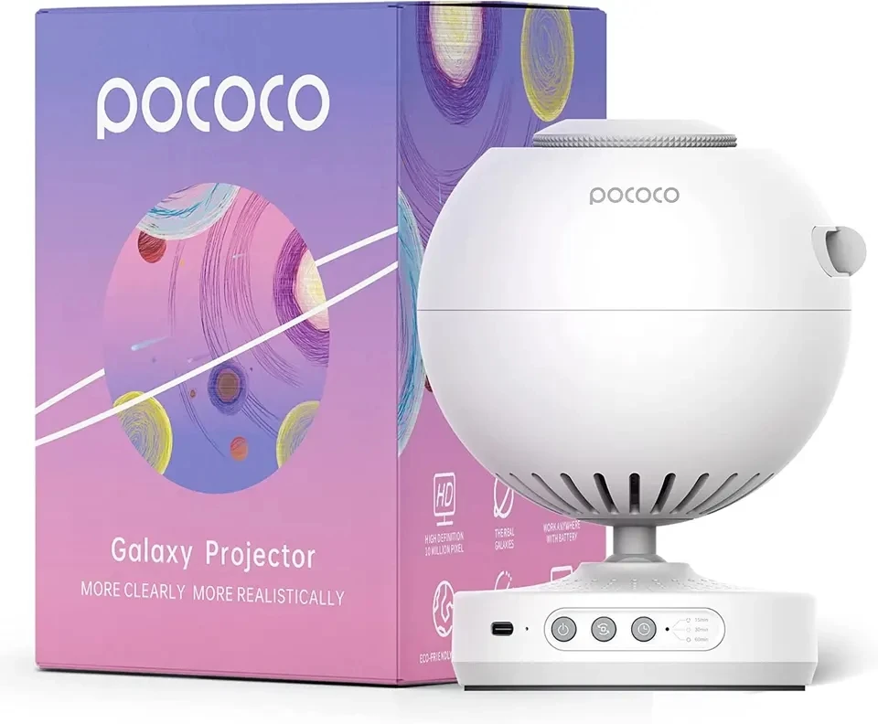 POCOCO プラネタリウム スタープロジェクターライト POCOCO Galaxy Star Projector for Bedroom with Replaceable