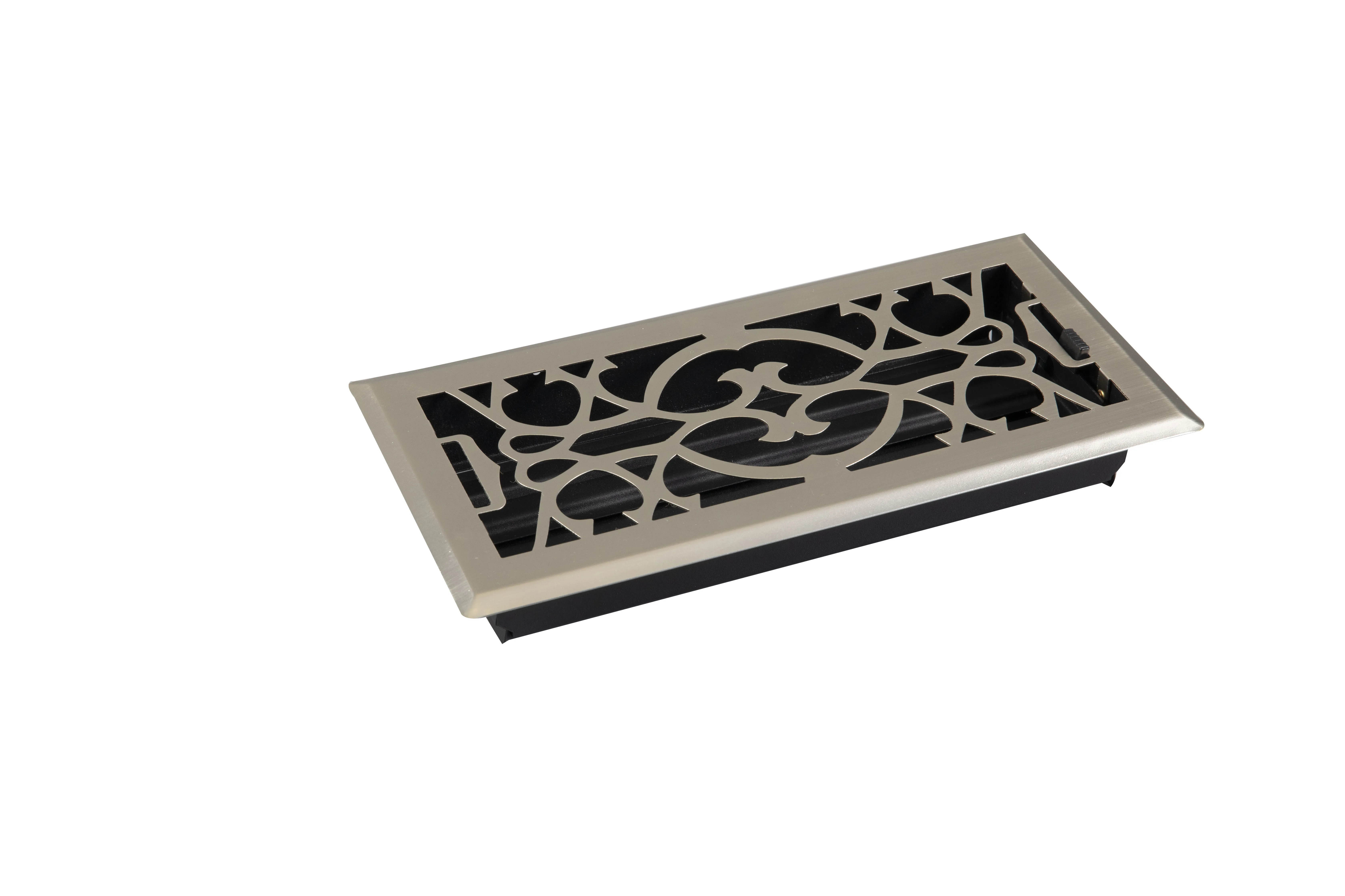 4X10 VF Victorian Design Iron Steel Floor Register Return and Supply Air Grille Vent Cover Decor for Home
