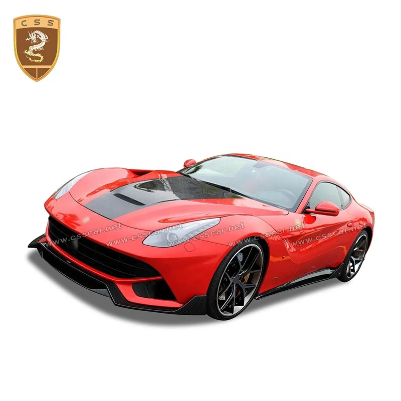 Good Fitment DNC Style Body Kit Carbon Fiber Front Lip Side Skirts Spoiler Bodykit for Ferrari F12 Berlinett