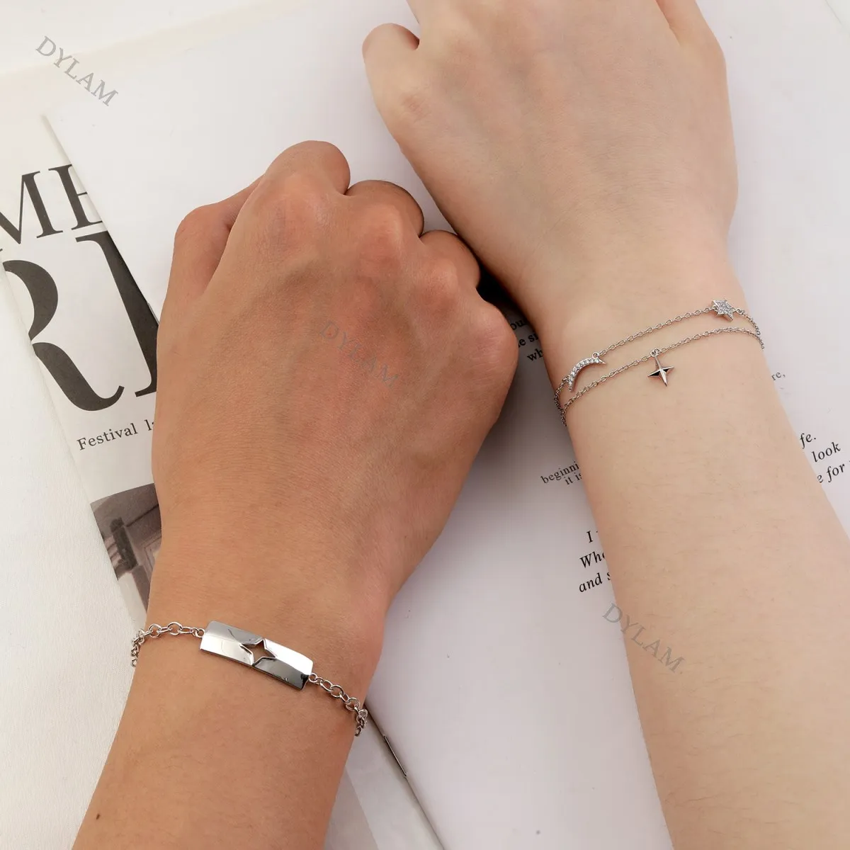 Magnetic Bracelet Electronic Bracelets For Couples Gold-Plated  Stone-Studded Link Bracelet With Bio-Magnetic Detail