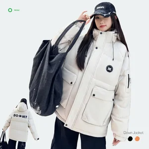 OEM Custom Design Waterproof Windproof Breathable Fall/Winter Men's Casual Thick Hooded Warmth Loose Fit Varsity Logo Jacket