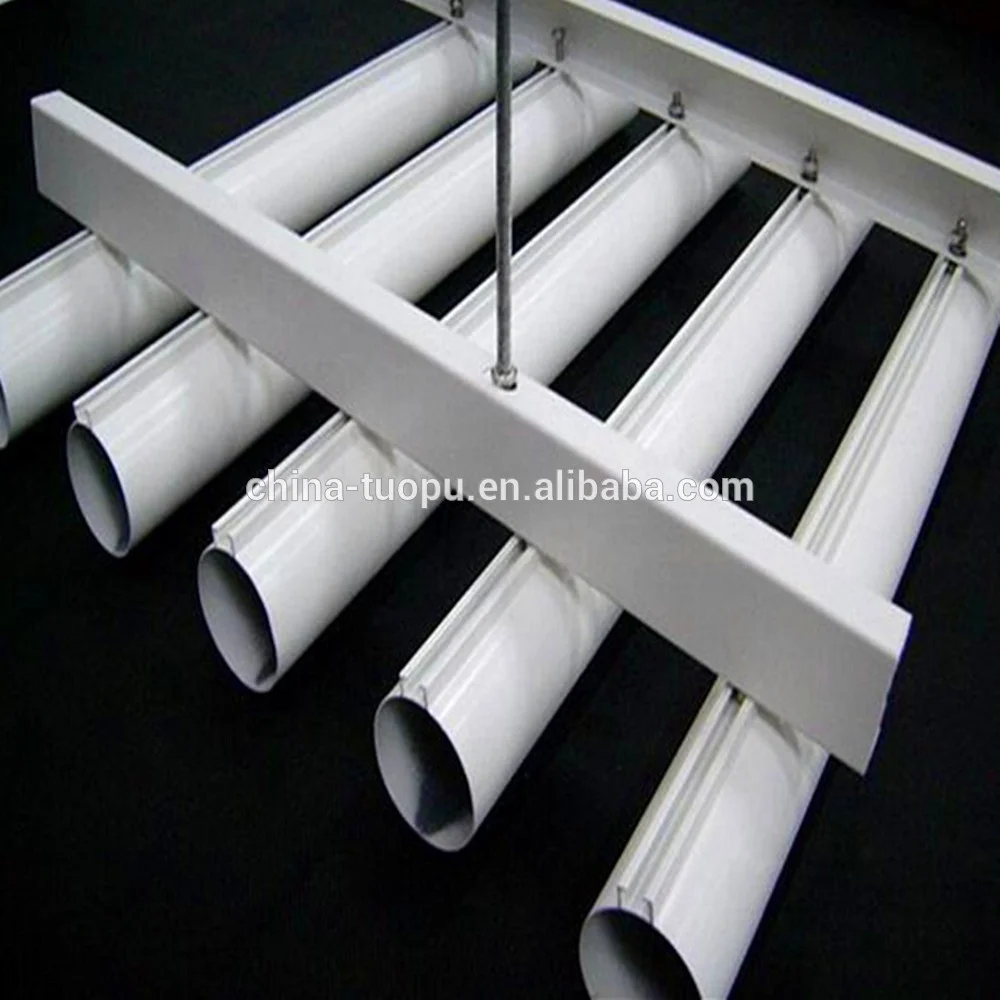 Interior Durable Round Tube Ceiling Panels Design for Airports, Malls, and Exhibition Halls