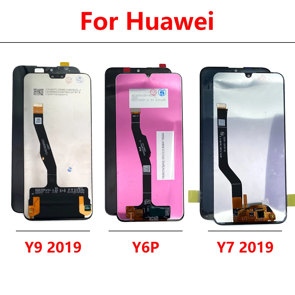Écran LCD + Vitre Tactile Pour Huawei Y6P 2020 6,3 Pouces - Violet - Neuf Sous Blister