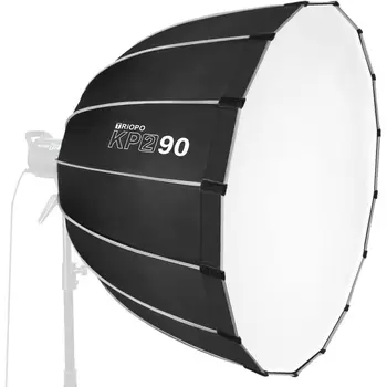 TRIOPO KP290 Bowen Deep Mouth Soft Flash Photography Parabolic Softbox Professional 90CM Light Box for Bowens Mount Studio Flash
