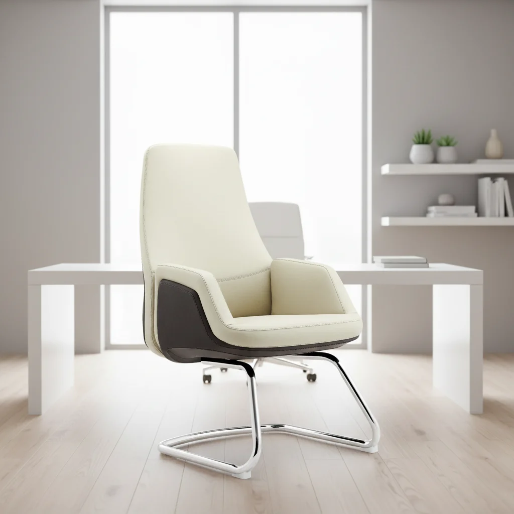 Modern Ergonomic Leather Executive Work Office Chair with Adjustable Height 5